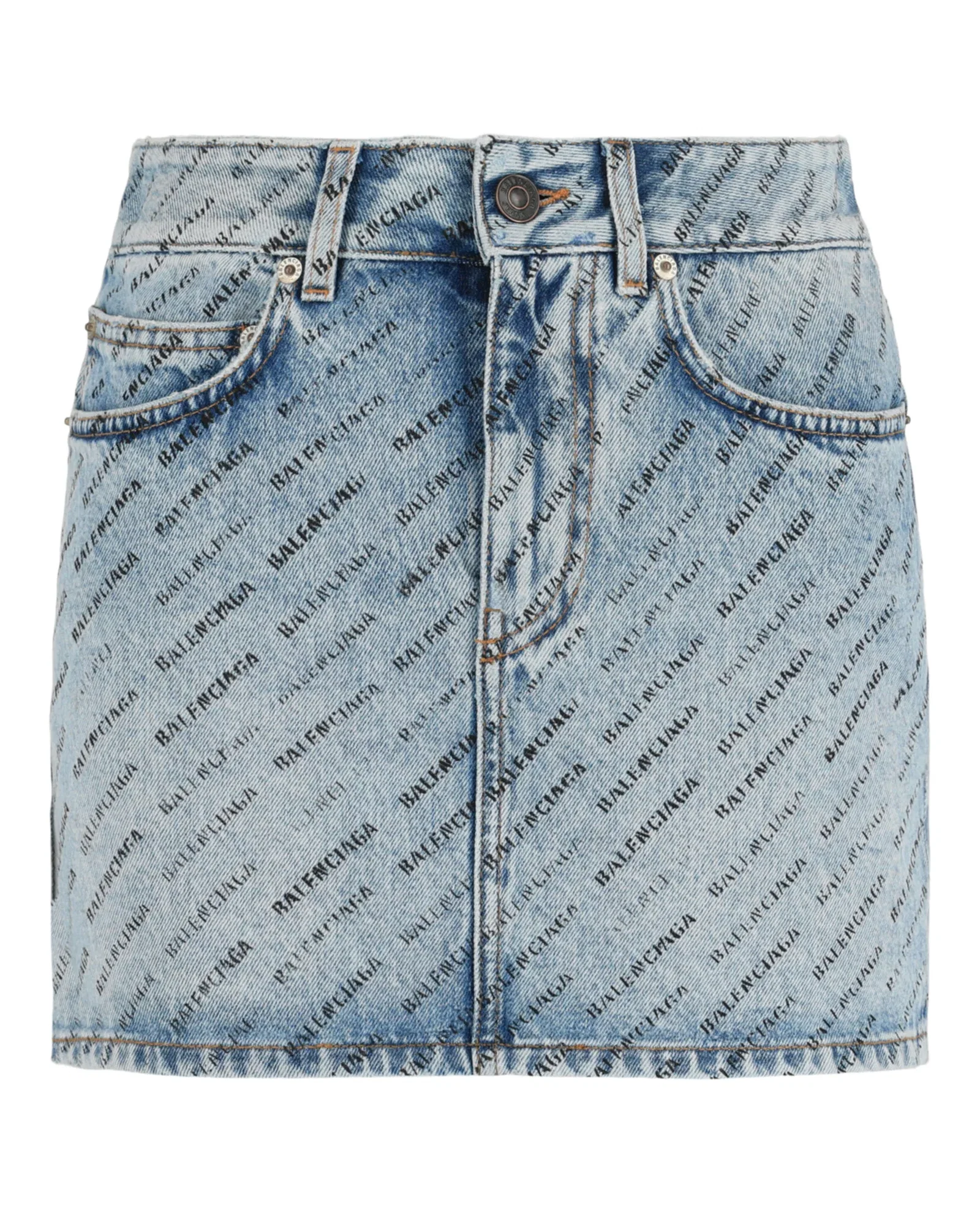 Image of Balenciaga Allover Low-Waist Mini Skirt