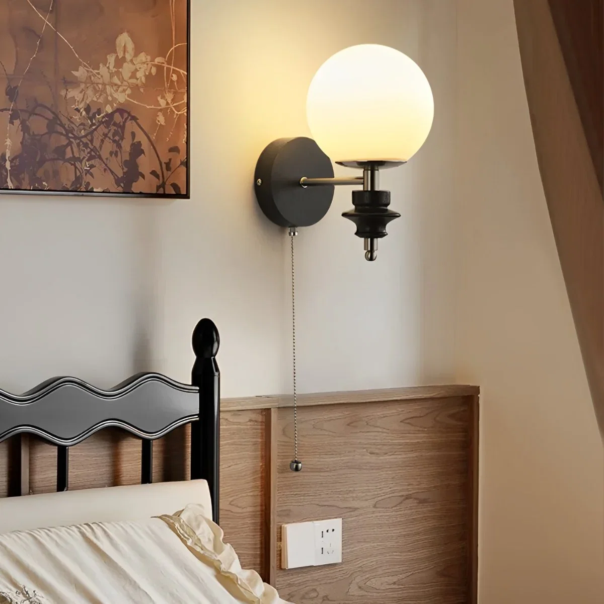 Image of Vintage Indoor Globe Wall Sconces