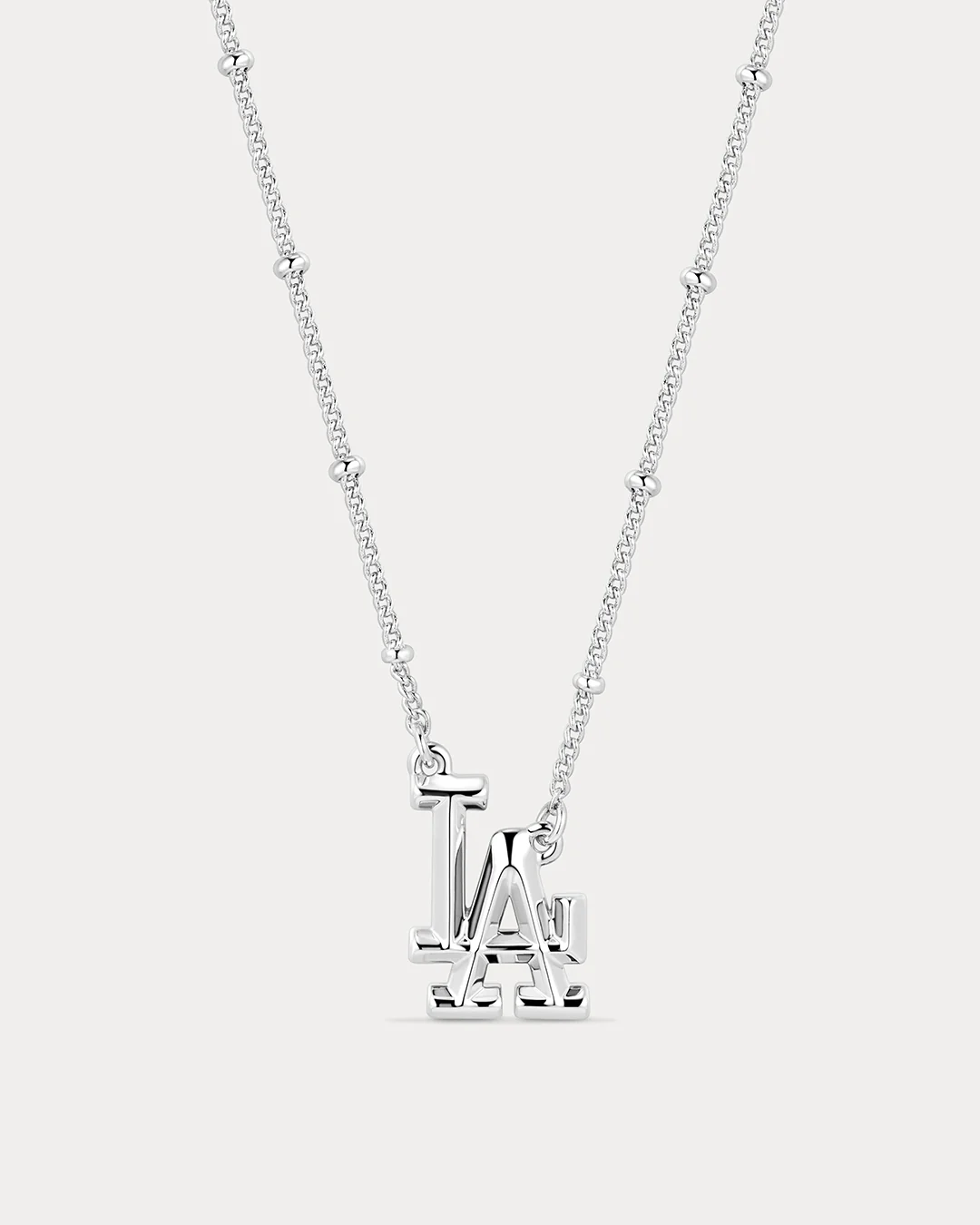 Image of The MLB Logo Pendant Necklace- Silver