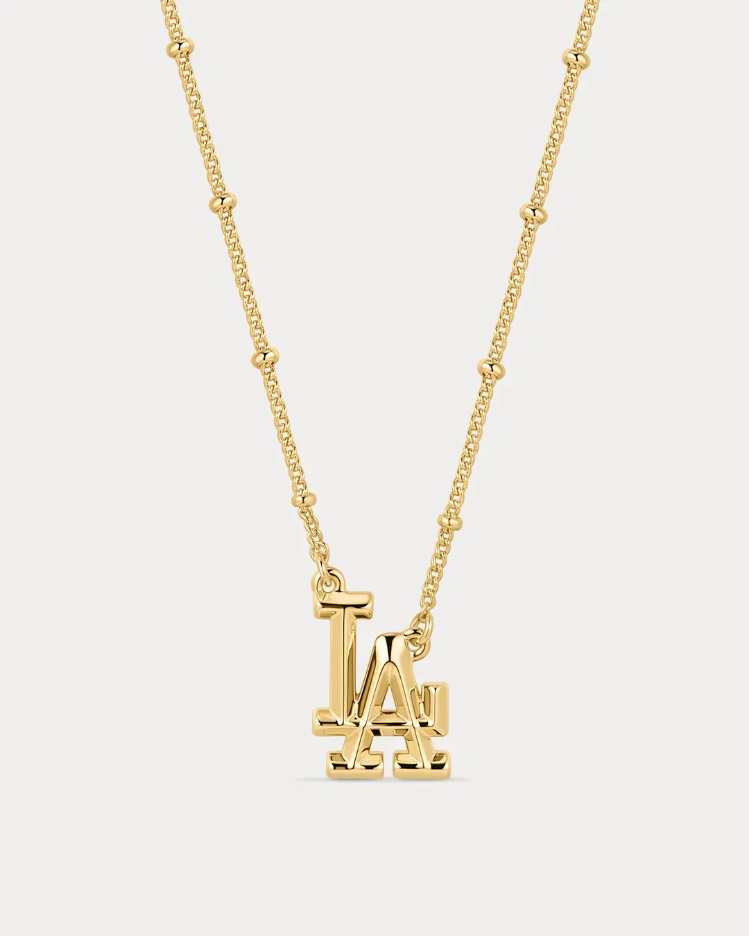 Image of The MLB Logo Pendant Necklace- Gold