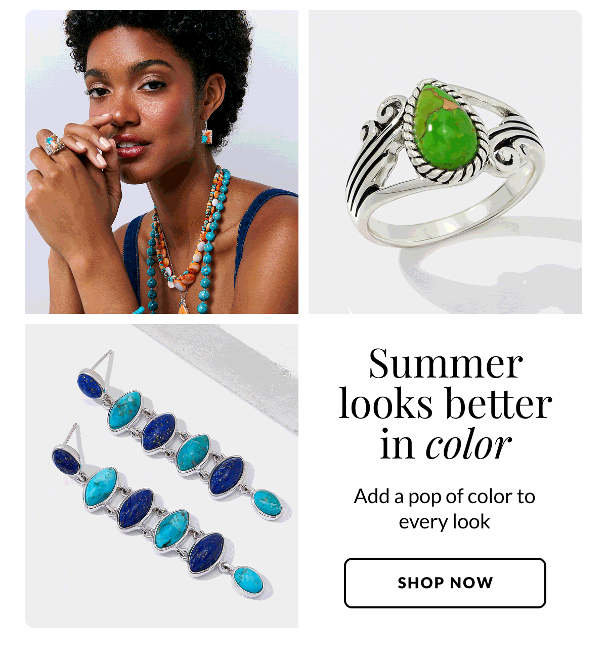 Summer Looks better in color. Add a pop of color to every look. 