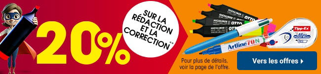  20% sur la rédaction et la correction