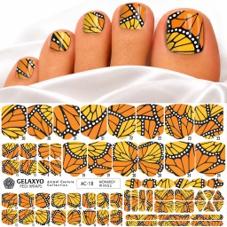 PEDI WRAPS ANIMAL COUTURE AC-18 GELAXYO CU 38 DE WRAPURI, 26 DECORAȚIUNI, PILĂ, BEȚIȘOR ȘI MINIRIGLĂ INCLUSE - Un joc armonios de forme și culori inspirat de simetria perfectă a aripilor de fluture.