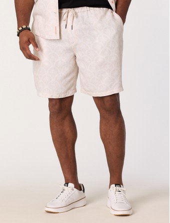 Brad Print Linen-Blend Shorts