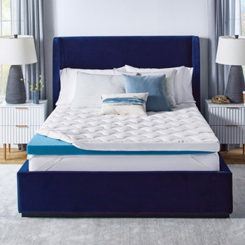 Novaform ComfortGrande Plus Advanced Gel Memory Foam Mattress Topper, Queen