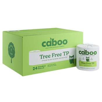 Caboo Bamboo Bath Tissue, 2-Ply, 400 Sheets, 24 Rolls