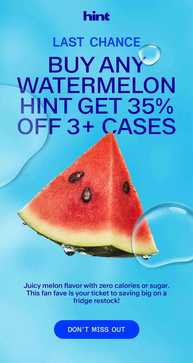 It's National Watermelon Day! To spoil you, we're giving you 35% off any 3+ cases when you order watermelon!