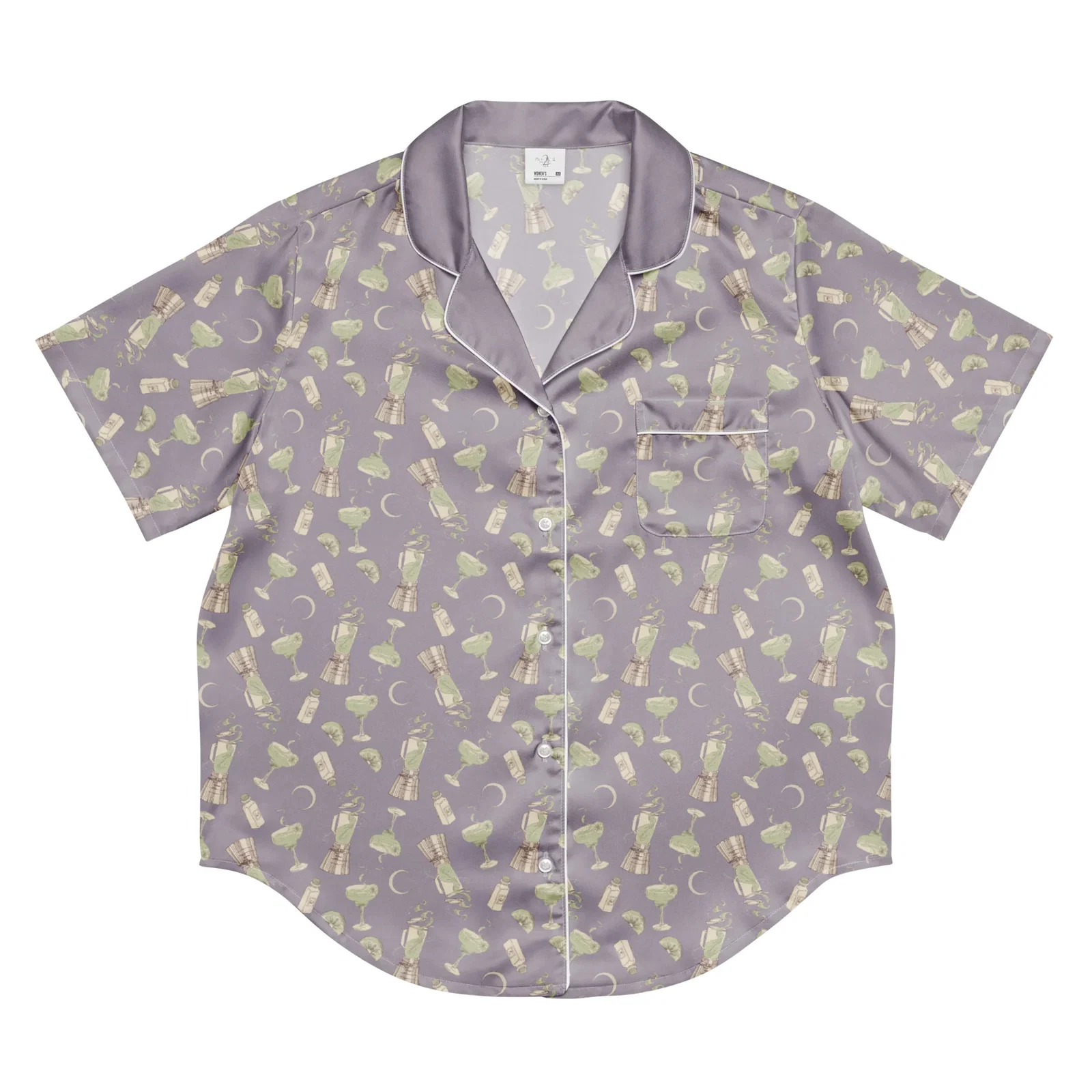 Image of Practical Magic 2 Women’s Short Sleeve Pajama Top Midnight Margaritas
