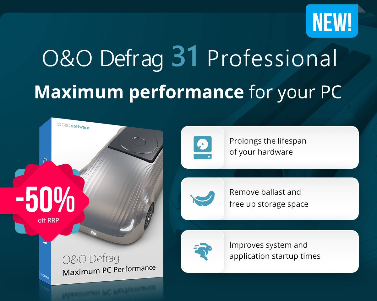 O&O Defrag 31 | Maximum performance for your PC