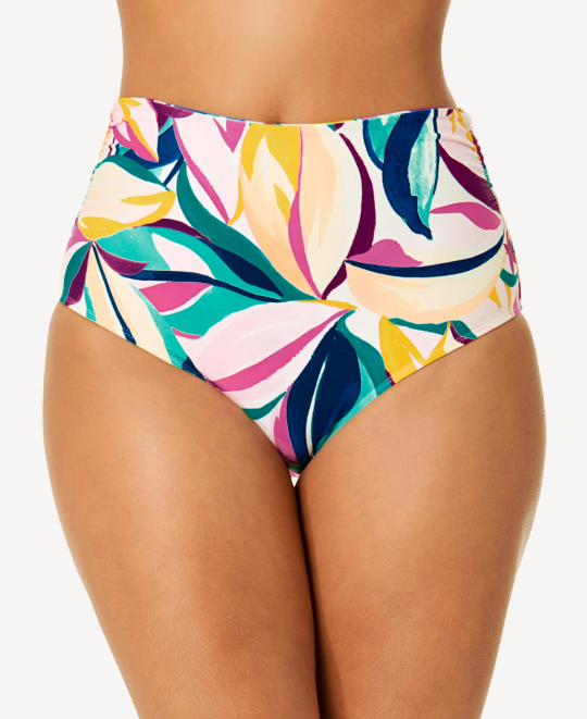 Mexican Riviera Convertible Shirred Bikini Bottom