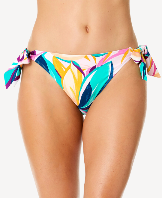 Mexican Riviera Breanded Metal Tab Tie Side Bikini Bottom