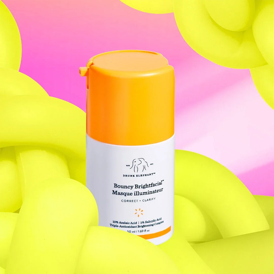 Image of Bouncy Brightfacial Brightening Mask with 10% Azelaic Acid + 1% Salicylic Acid