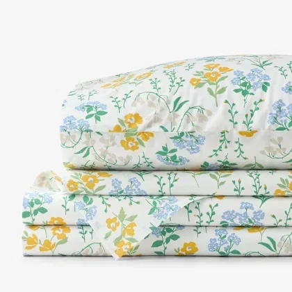 Image of Isadora Classic Cool Cotton Percale Bed Sheet Set