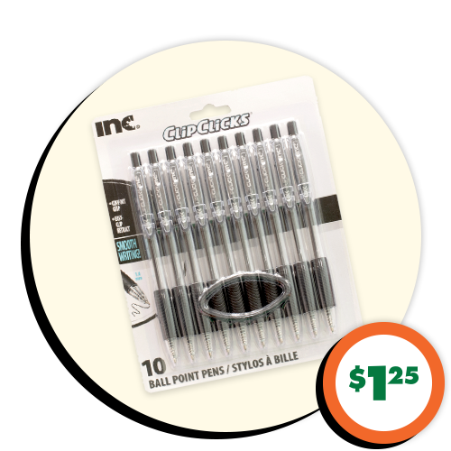 $1.25 Ballpoint Pens, 10-pc.