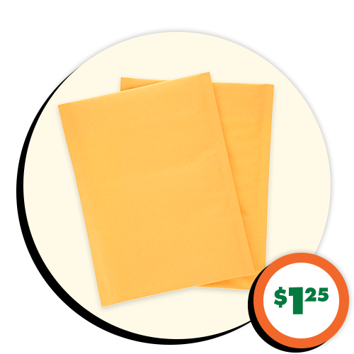$1.25 6-in. x 9-in. Bubble Mailers, 2-pk.