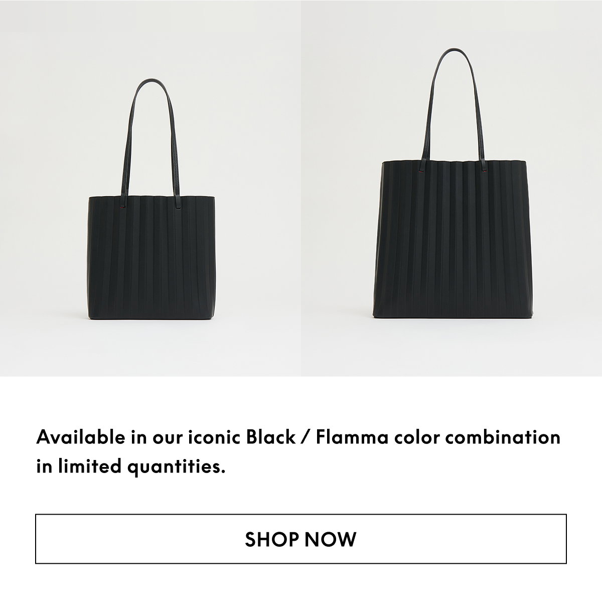 Available in our iconic Black / Flamma color combination in limited quantities.