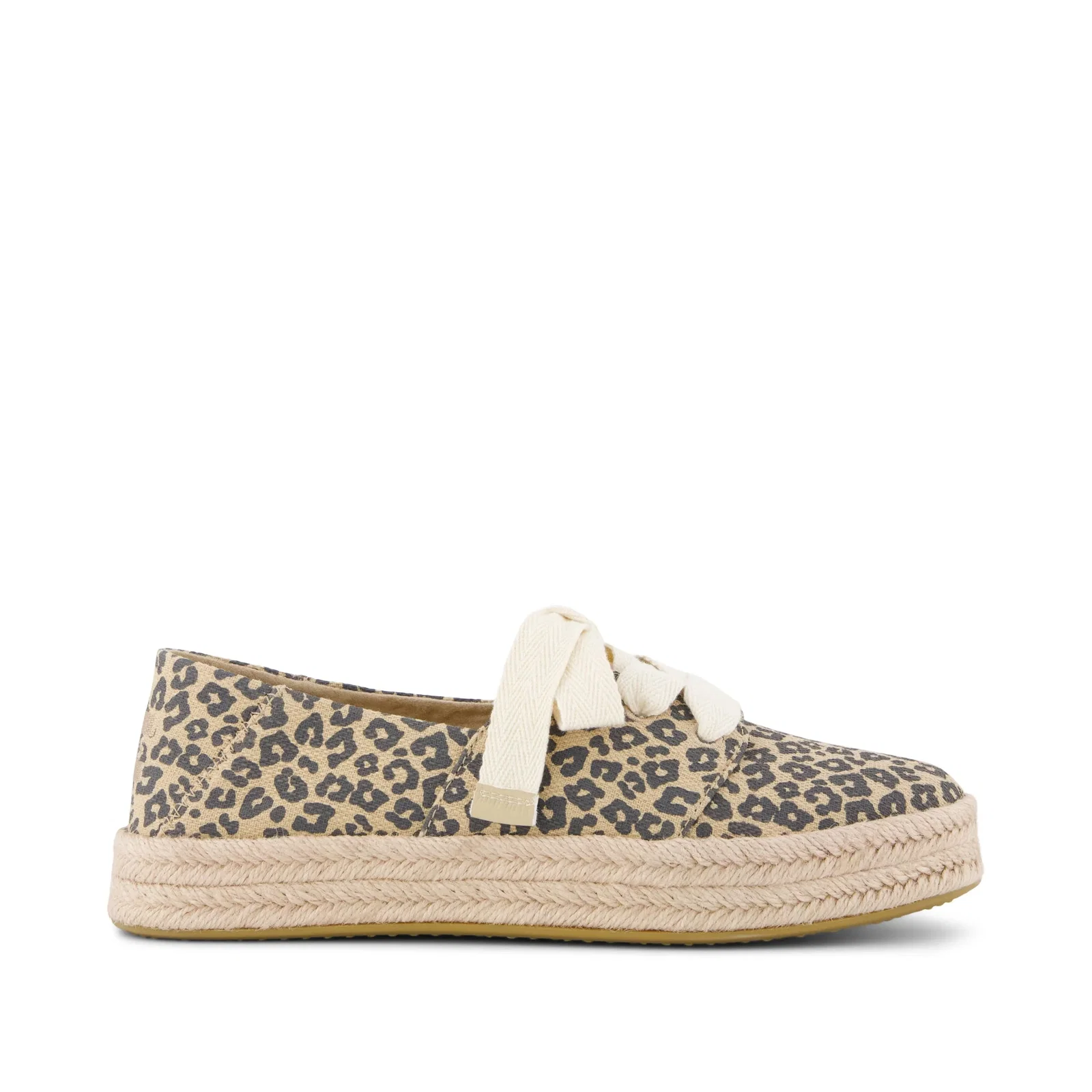Image of Womens Carolina Lace-Up Espadrille Natural Leopard Spots