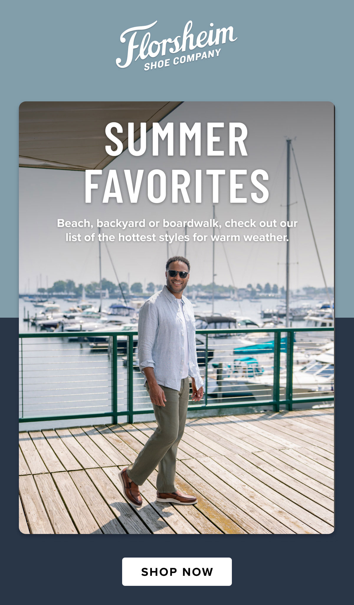 Check out our list of the hottest styles for warm weather. Display images to learn more.