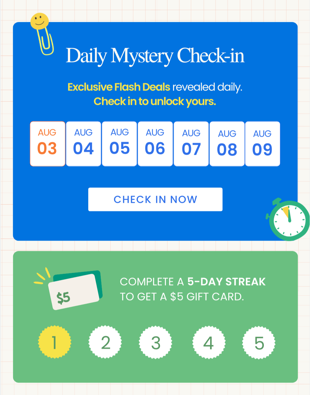 Daily Mystery Check-in