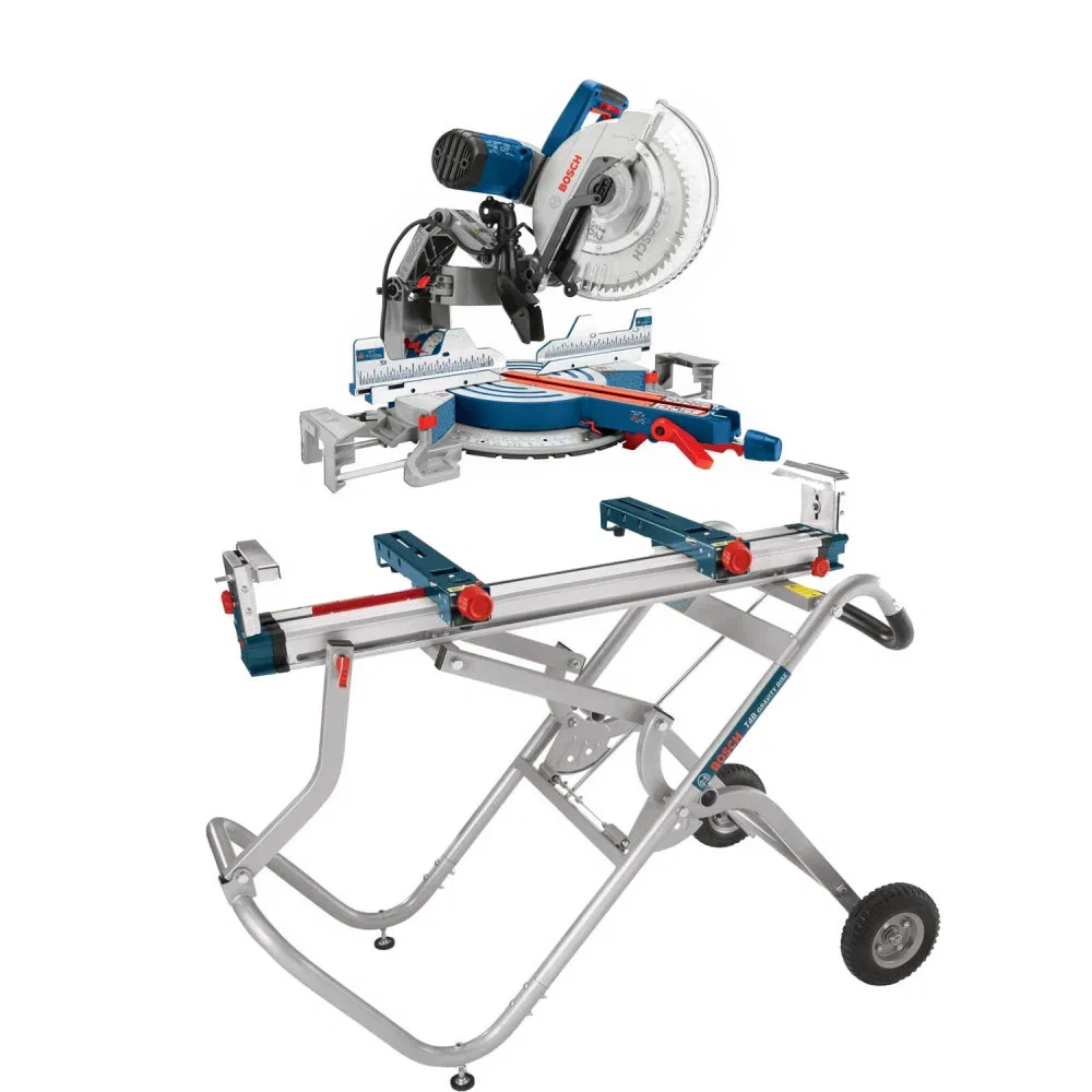 Bosch Dual-Bevel Glide Miter Saw & Stand Bundle
