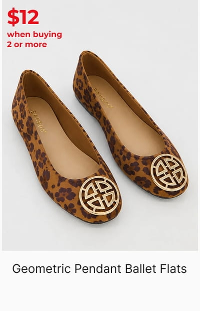 Shop Geometric Pendant Ballet Flats