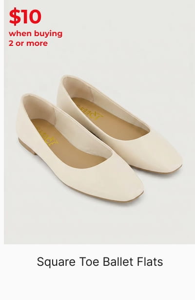 Shop Square Toe Ballet Flats