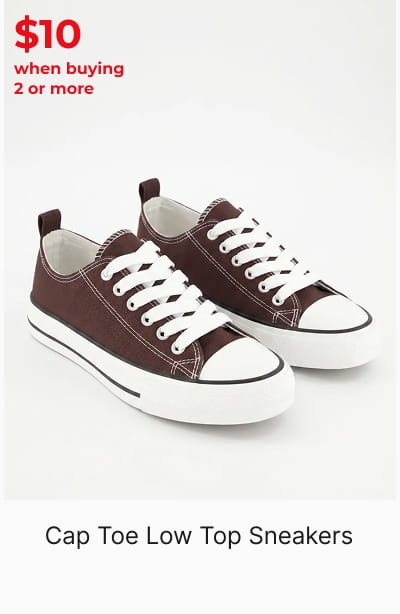 Shop Cap Toe Low Top Sneakers
