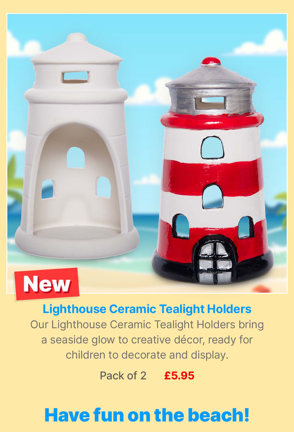 Lighthouse Ceramic Tealight Holders