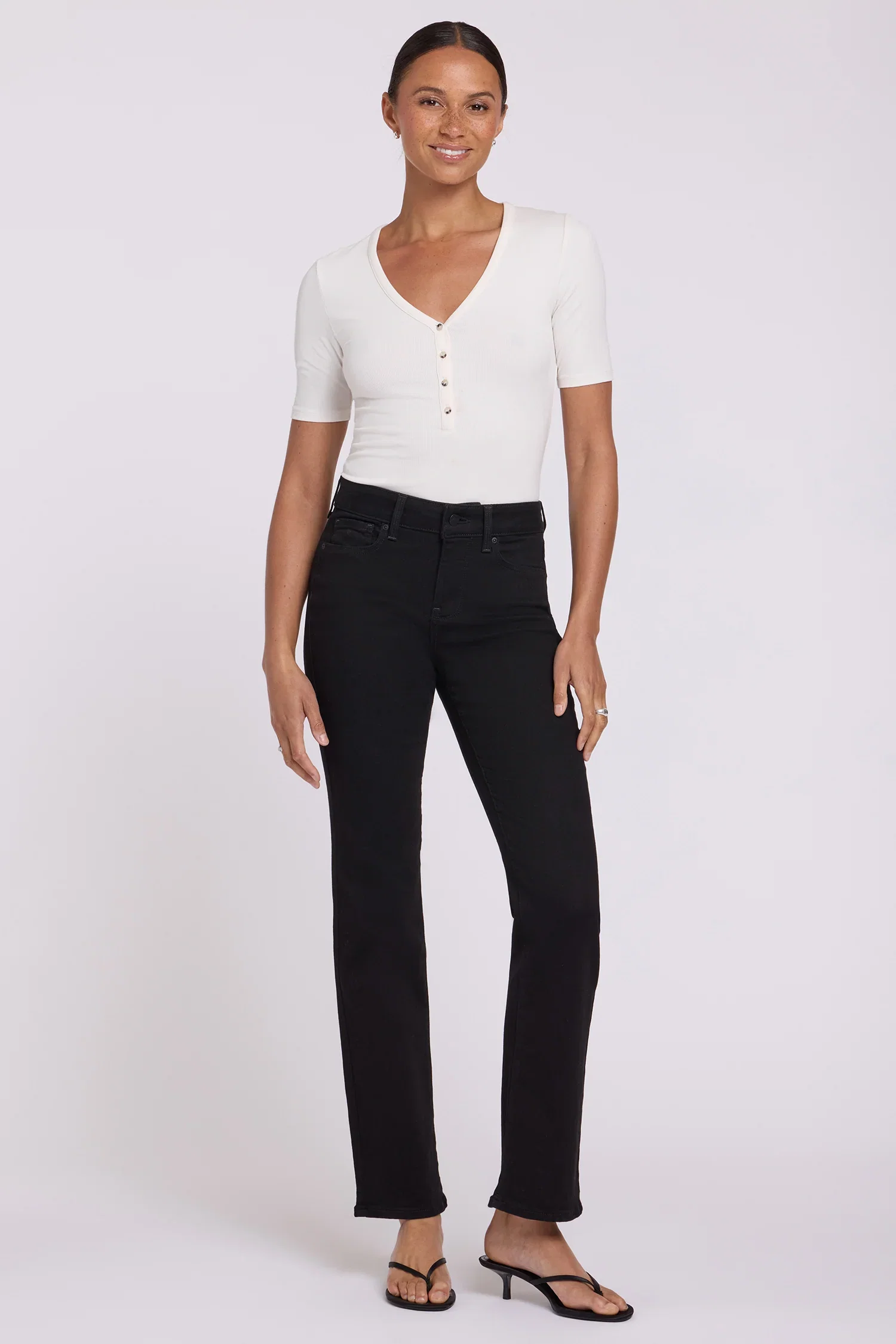 Image of Marilyn Straight Jeans - Black