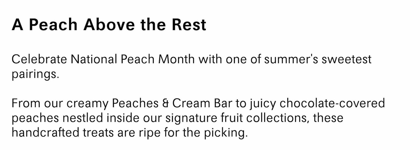 A Peach Above the Rest