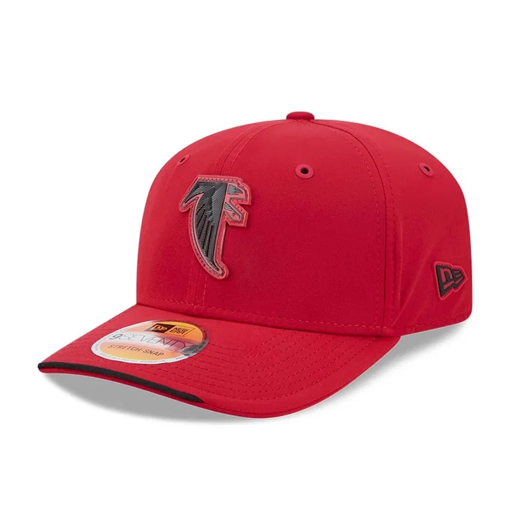 Image of Falcons NFL Sideline 2026 Red 9SEVENTY Stretch Snap Adjustable Cap