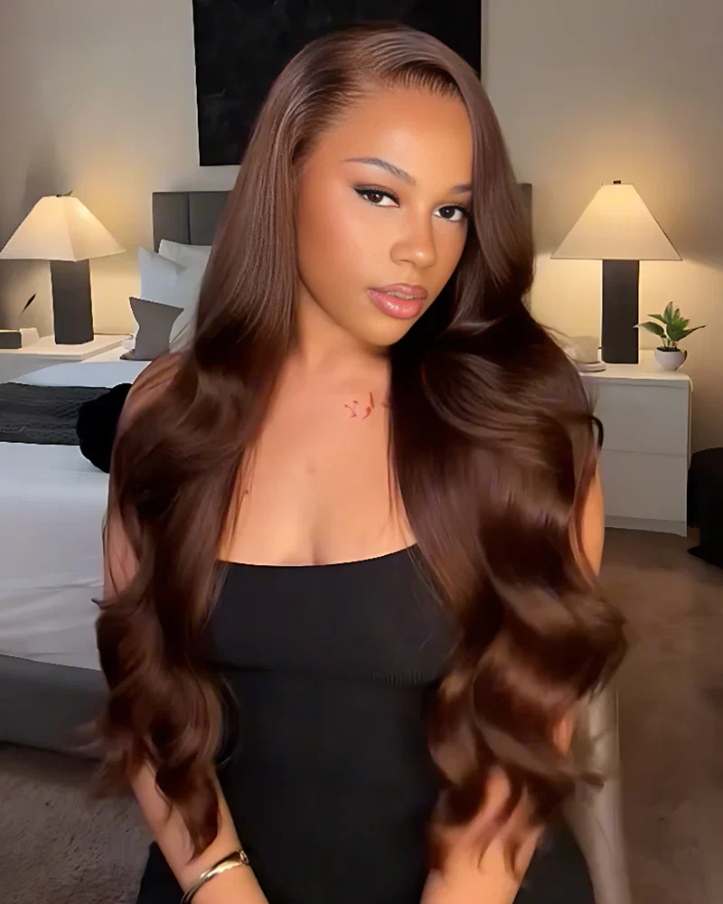 【BOGO】Arabella 13x6 Three-Go™ Chocolate Brown Glueless Wig Body Wave With Drawstring 100% Human Hair Wig