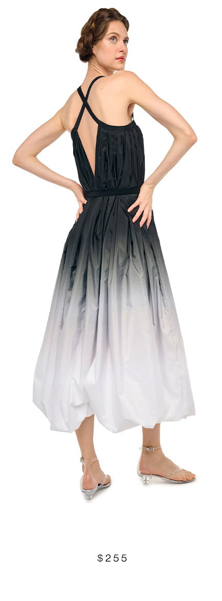 STRAP BUBBLE DRESS TO MIDCALF