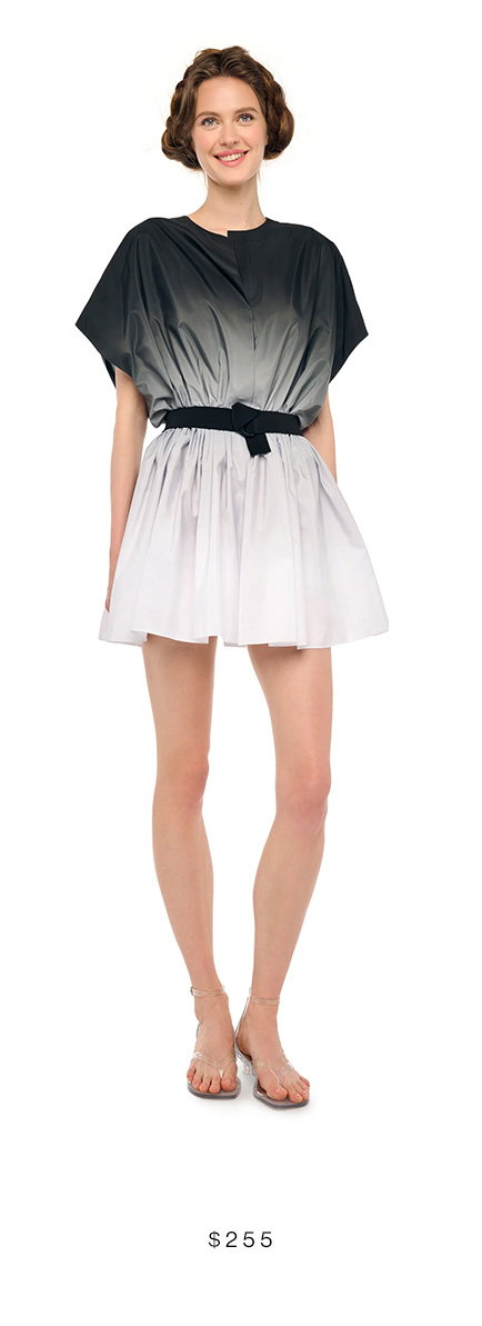 SLEEVELESS FLARED MINI DRESS