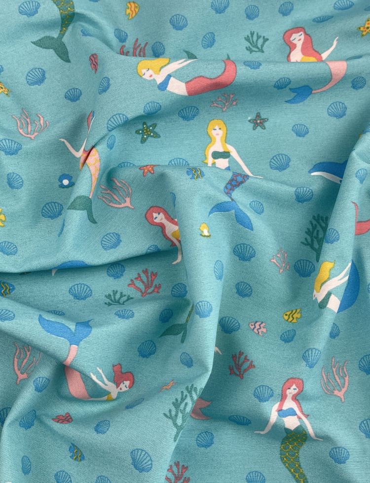 Deadstock Cotton Canvas Fabric Turquoise