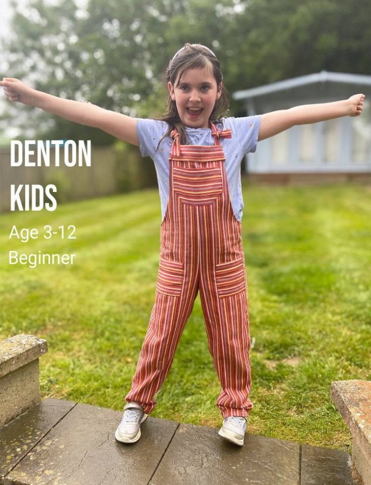 Sussex Seamstress Sewing Pattern Denton Dungarees Kids
