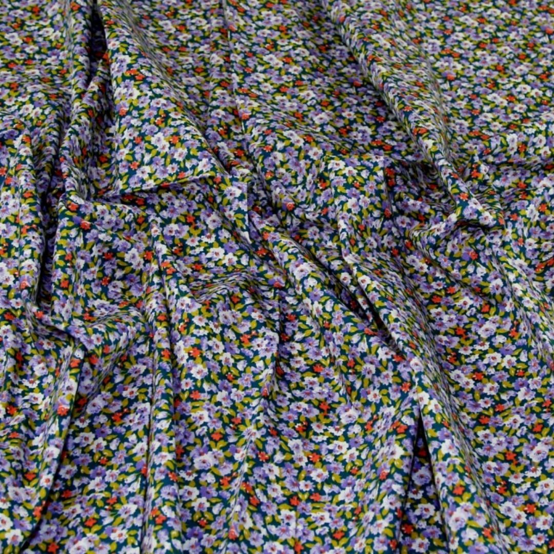 Deadstock 100% Cotton Poplin Fabric Purple