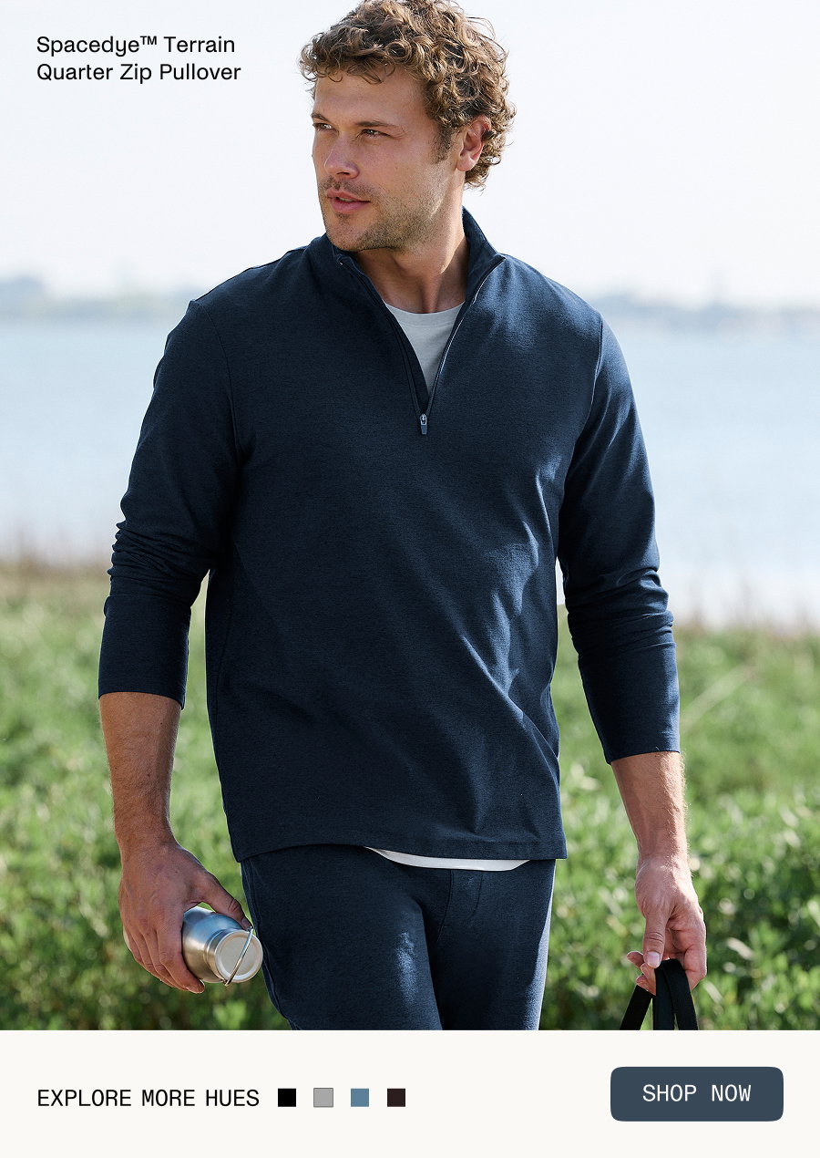 Spacedye™ Terrain Men's Quarter Zip Pullover