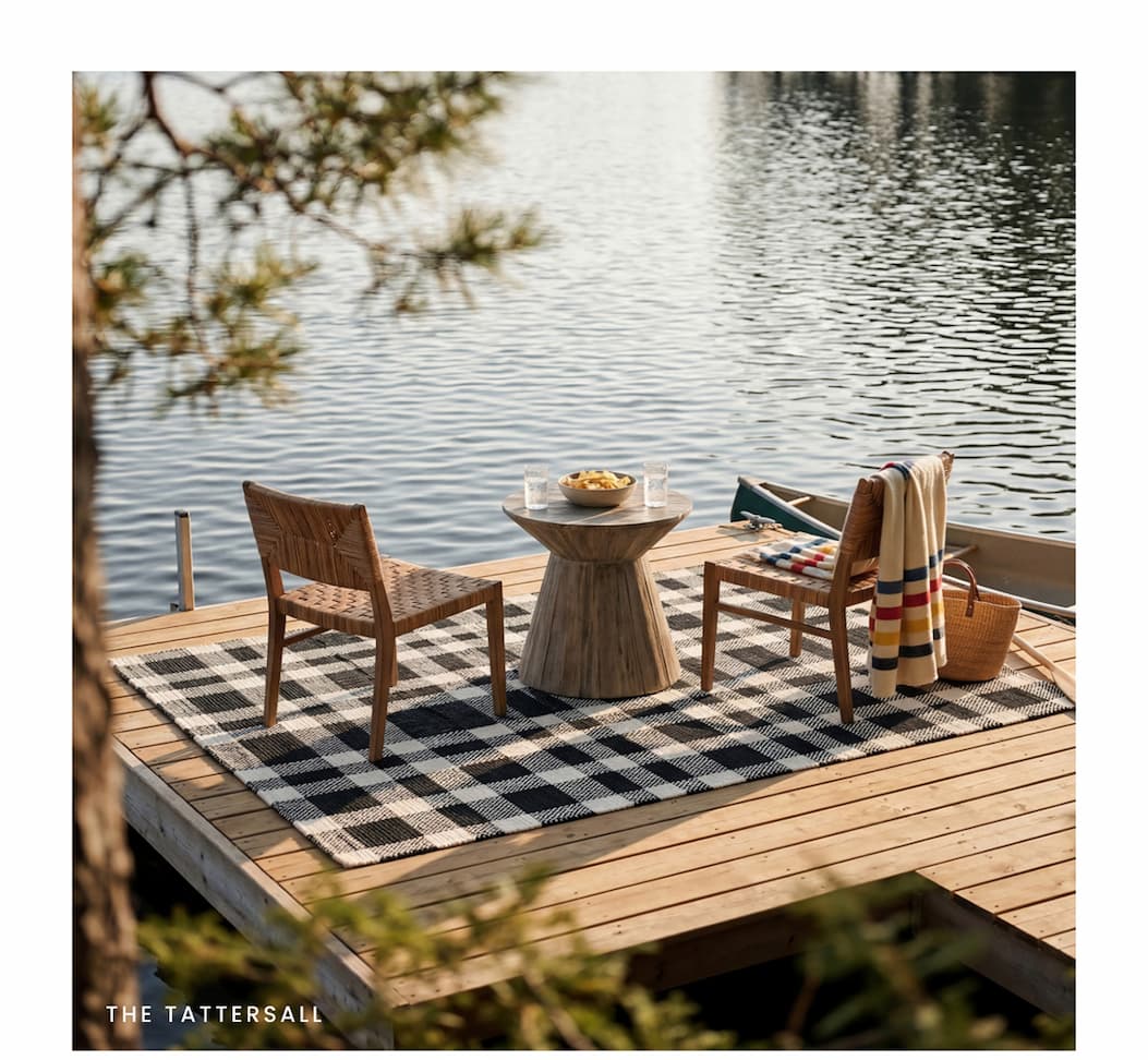 Shop Tattersall Handwoven Indoor/Outdoor Rug