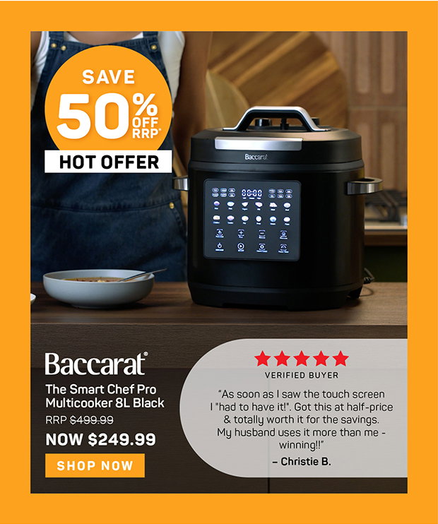 Baccarat The Smart Chef Pro Multicooker 8L Black