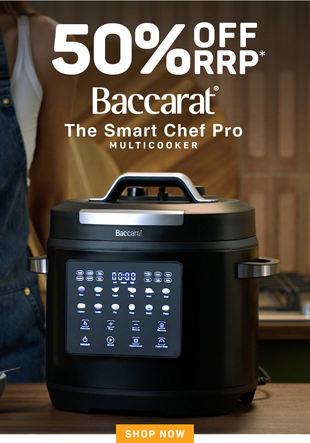50% Off RRP* Baccarat The Smart Chef Pro Multicooker 8L Black