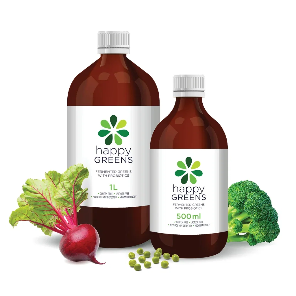 Image of Liquid Probiotics and Green Food Supplements - Happy Greens