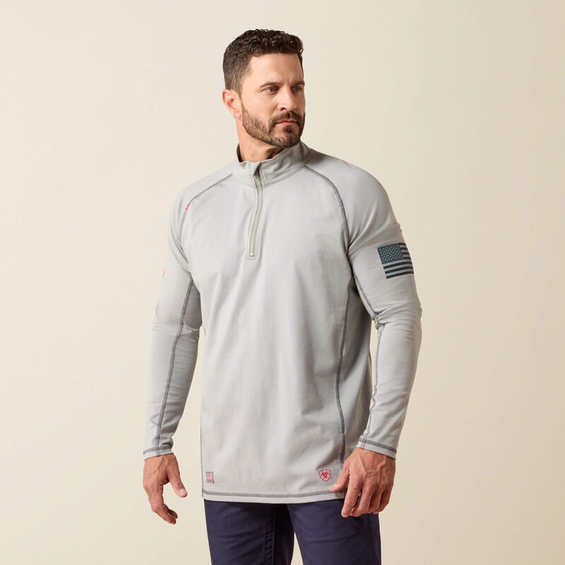 FR Combat Stretch Patriot 1/4 Zip Work Shirt