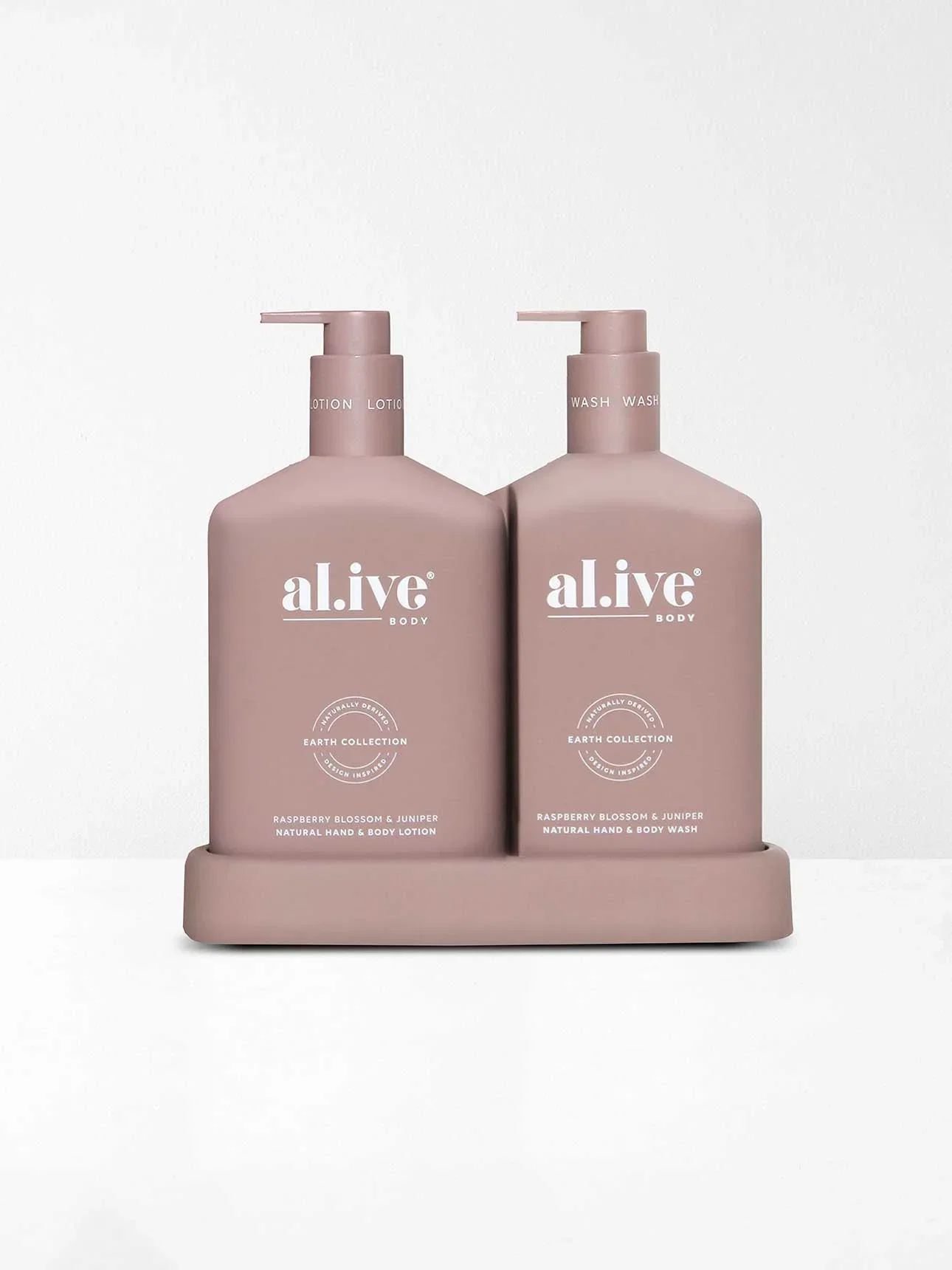 Image of Raspberry Blossom & Juniper Wash & Lotion Duo + Tray