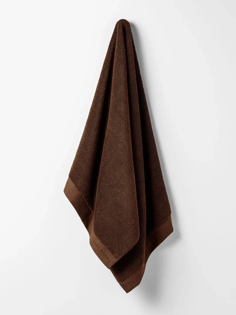 Image of Haven Australian Cotton Bath Towel in Chocolate