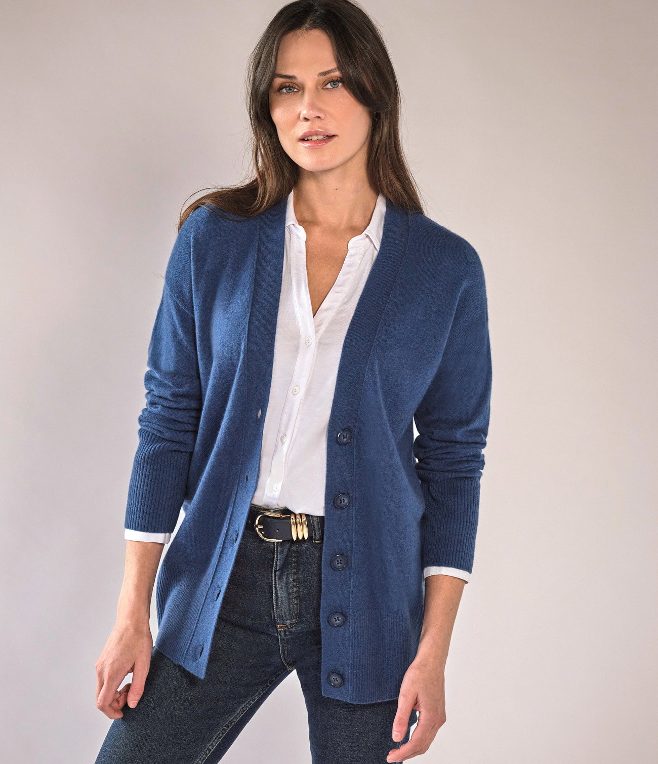 Pure Cashmere Boyfriend Cardigan