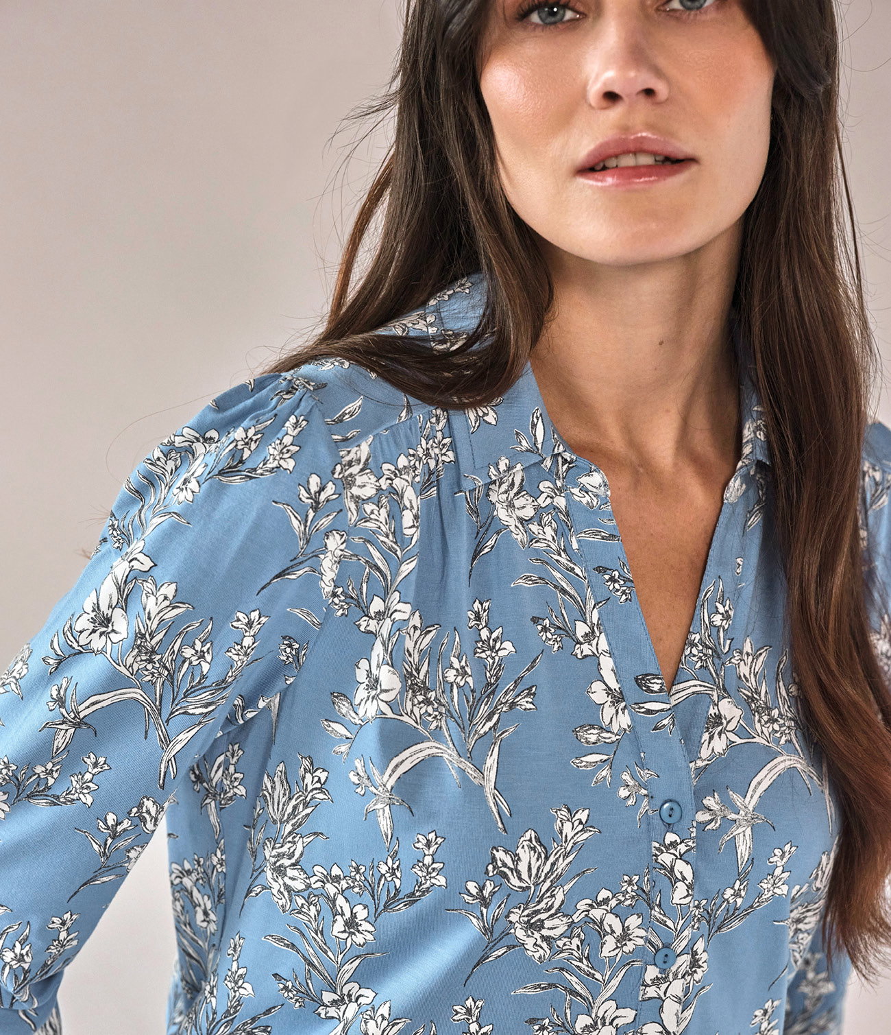 Viscose Jersey V Neck Shirt