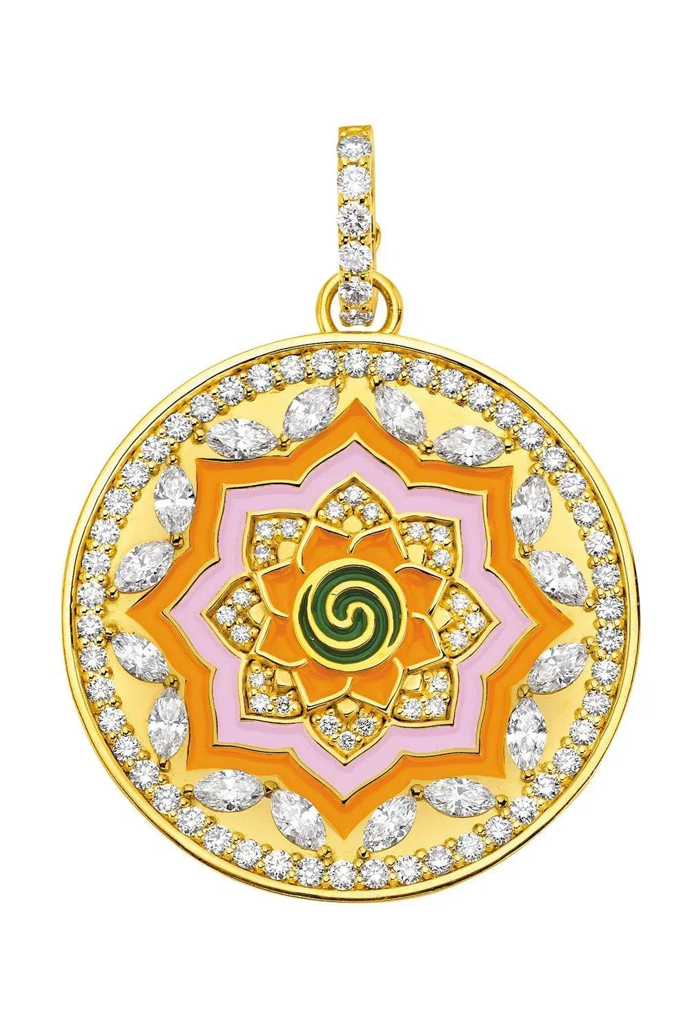 Image of diamond clementine mandala pendant