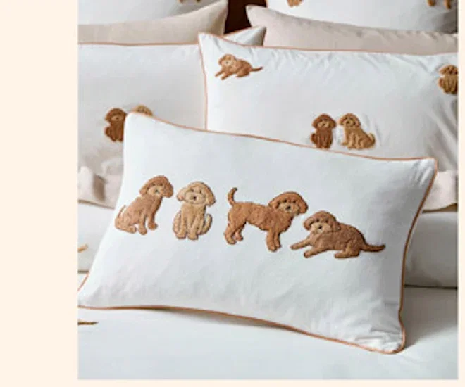 Ruby Embroidered Cushion