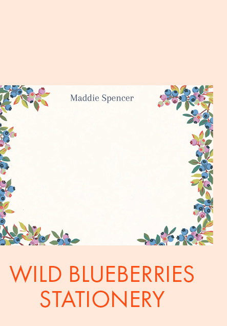 Wild Blueberries Stationery